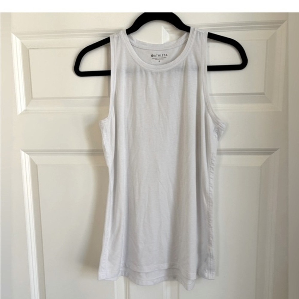 Athleta White Relaxed Sleeveless Tank Top | S | NWOT